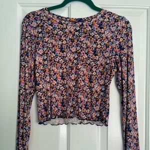 COPY - Floral fitted long sleeve shirt